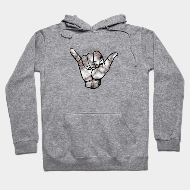 Hang Loose Rose Gold Marble Hoodie by MSA